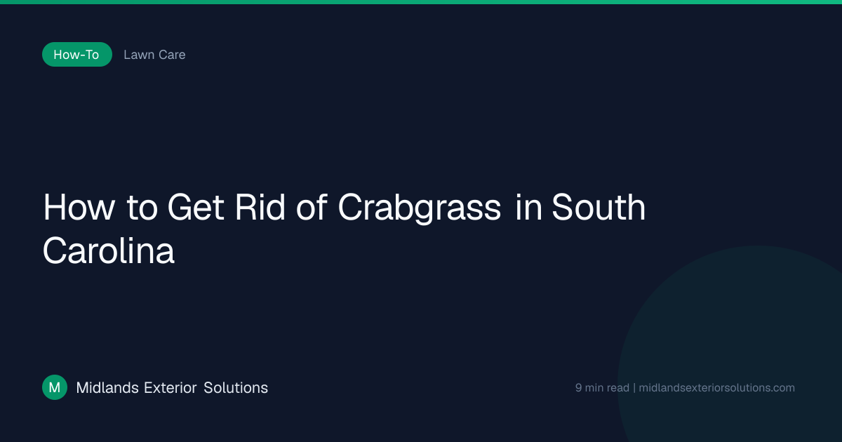 Get Rid of Crabgrass SC | Prevention & Treatment Guide | Midlands ...